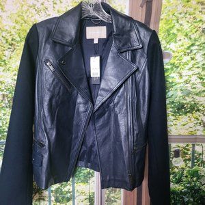 Banana Republic Navy leather Blazer